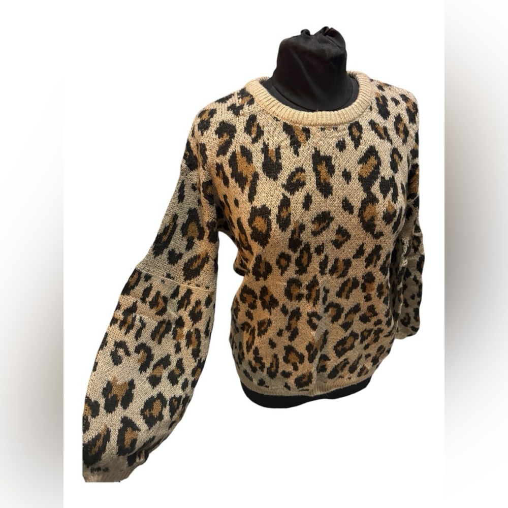 Amuse society leopard print sweater